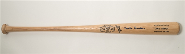 Duke Snider Signed Adirondack Baseball Bat - JSA